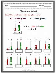 Image result for Count Beads On Abacus Worksheet
