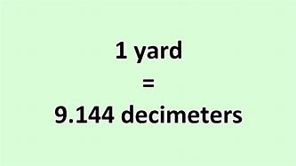 Image result for Decimeter to Yards