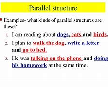 Image result for Parallel Sentence Structure Examples