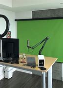 Image result for Greenscreen Desk Setup