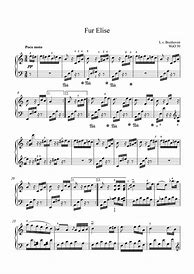 Image result for Fur Elise Piano Sheet Music with Letters