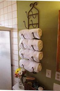 Image result for Creative Towel Storage Bathroom
