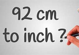 Image result for How Long Is 92 Cm in Inches