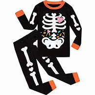 Image result for Halloween Pajamas for Kids Skeleton