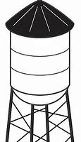 Image result for Water Tower Clip Art Black and White