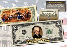Image result for Colored 2 Dollar Bill Worth