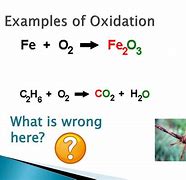 Image result for Oxidation Reaction Examples