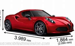 Image result for Alfa 4C Car Size