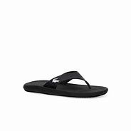 Image result for Lacoste Black Leather Slippers for Men