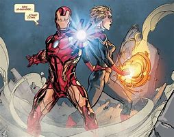 Image result for Iron Man X Captain Marvel