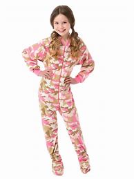 Image result for Girls Zipper Footed Pajamas