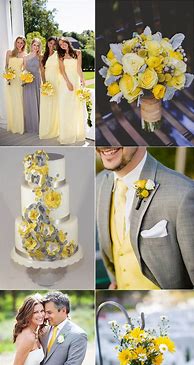 Image result for Yellow and Grey Wedding Colors