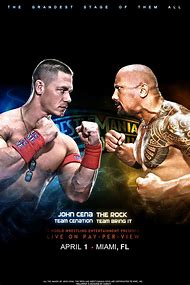 Image result for John Cena vs The Rock Color In