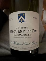 Image result for Heritiers Saint Genys Mercurey Clos Marcilly