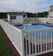 Image result for Vinyl Fence around Inground Pool
