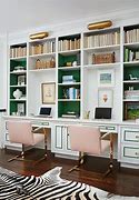 Image result for Home Office Built in Bookshelves