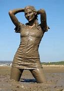 Image result for Woman Mud Sliding