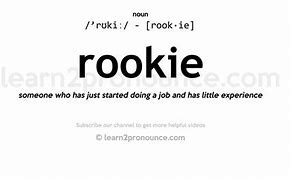 Image result for What Does Rookie Mean