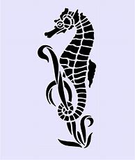 Image result for Steampunk Tribal Seahorse Stencil