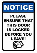 Image result for Door Is Locked Sign