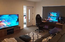 Image result for Apartment Living Room Gaming Setup
