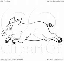 Image result for Running Pig Cartoon Black and White
