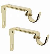 Image result for adjustable curtains rods bracket