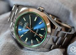 Image result for Rolex Blue Faced Milgauss On Wrist