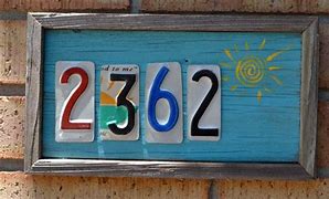 Image result for 4 Digit Plate Ideas