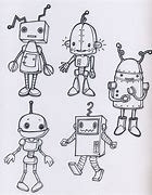 Image result for Robot Sitting Down On a Wall Drawing