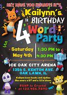 Image result for Word Party Invitations Digital