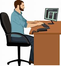 Image result for People at Computer Clip Art