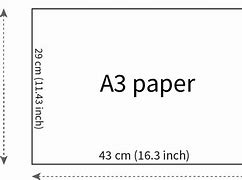 Image result for A3 Paper Size Measurements