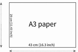 Image result for A3 Paper Size Height and Width