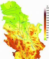 Image result for Serbia Topographic Map