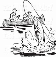 Image result for Men Fishing Clip Art Black and White