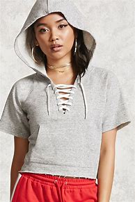 Image result for Forever 21 Hoodie Crop Top
