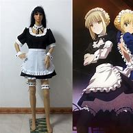 Image result for Anime Cosplay with White Dress and Black Long Sleeve