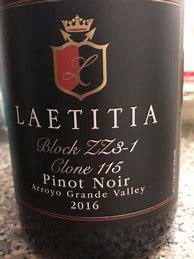 Image result for Laetitia Pinot Noir Block ZZ3 1 Clone 115