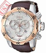 Image result for Invicta Leather Band Watches Men