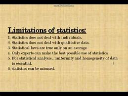 Image result for Limitation of Statistics