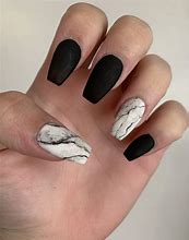 Image result for Black and White Marble Nail Designs