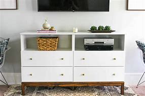 Image result for Dresser into TV Stand