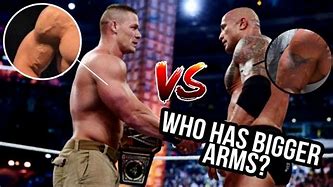 Image result for John Cena Arms vs Rock