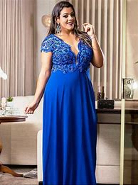Image result for Blue Plus Size Evening Dresses