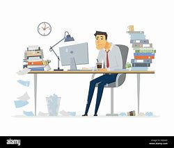 Image result for Cartoon Tired at Work