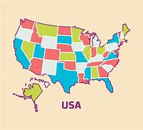 Image result for Colorful Political Map of USA