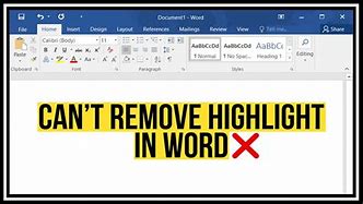 Image result for How to Get Rid of Highlighting in Word