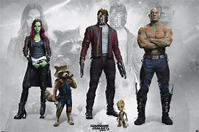 Image result for Baby Groot and Gamora
