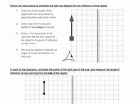 Image result for Ray Diagram Plane Mirror Practice Worksheet